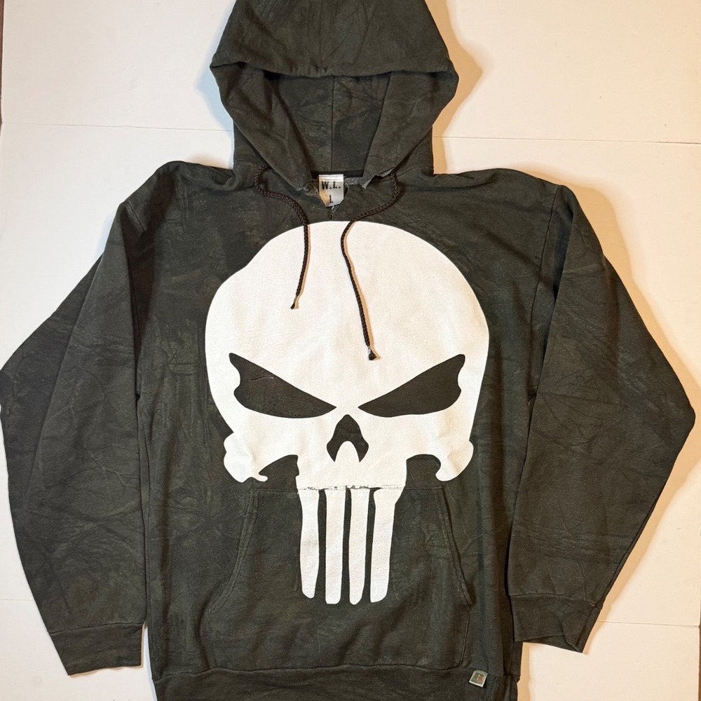 Warren Lotas The Punisher Hoodie Russell Outdoors Dark Wash Size Large